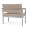 Lesro Lenox Steel Chair, Stone (Beige) Seat, Stone Back, 33 W 24.5 L 32 H, Linette Vinyl Seat LS1401 - alternate 3